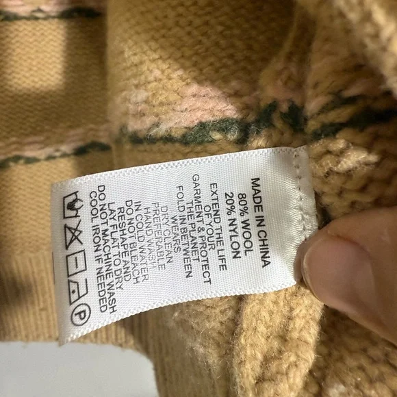 Hill House Tan and Cream Patterned Cardigan - Picture 3 of 5